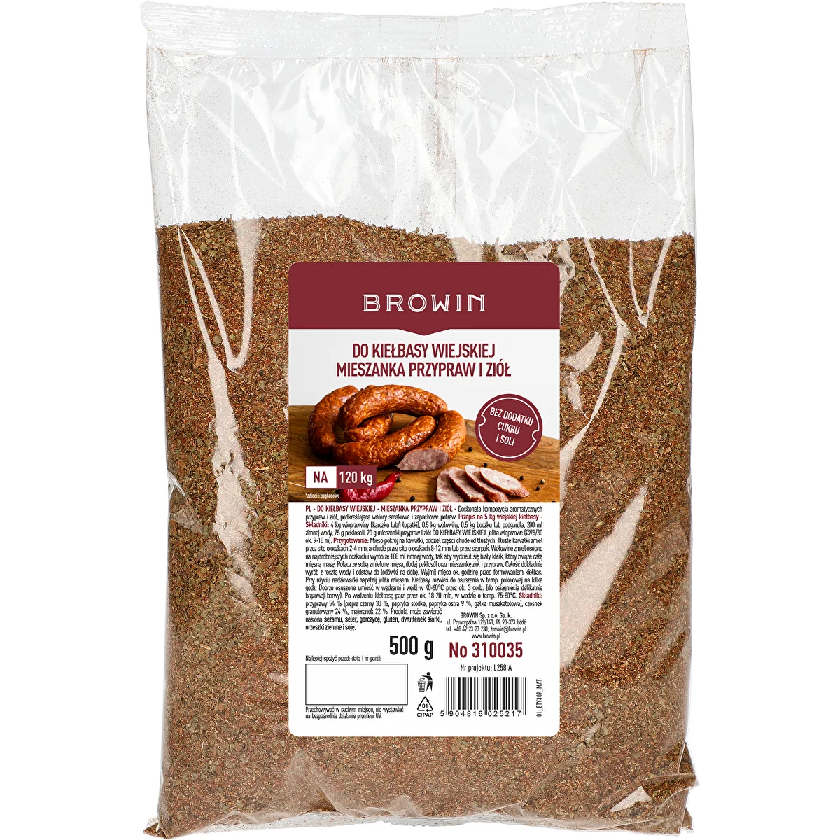 Miscela di spezie ed erbe per Salsiccia Campagnola, 500 g