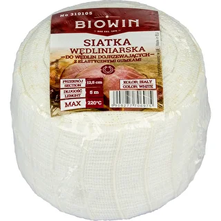 Rete per salumi bianca, 12,5 cm x 5 m, resistente al calore fino a 220°C – photo 3