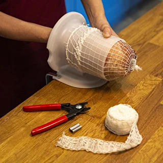 Rete elastica per salumi bianca 12,5 cm x 5 m, resistente al calore fino a 220°C – photo 3