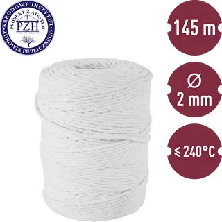 Spago per salumi in cotone bianco (240°C) 145 m – photo 2