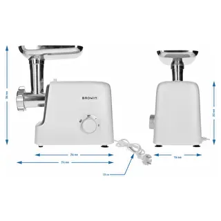 Tritacarne con sminuzzatore, passaverdure e insaccatrice per salsicce, 1500 W – photo 9