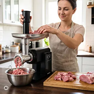 Tritacarne multifunzione con pannello sensibile al tocco, tagliaverdure e passaverdure, 2000 W – photo 8