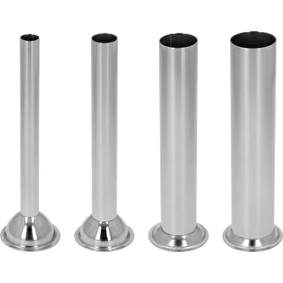 Set di imbuti in acciaio inox per insaccatrici verticali Browin per 3, 5, 7 L, 4 pz.