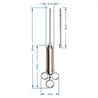 Siringa iniettore per marinature in acciaio inox 60 ml + 2 aghi – photo 11