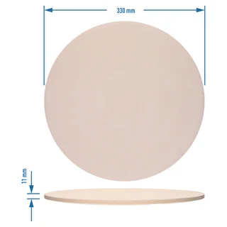 Pietra refrattaria per pizza rotonda in cordierite, diametro 33 cm – photo 7