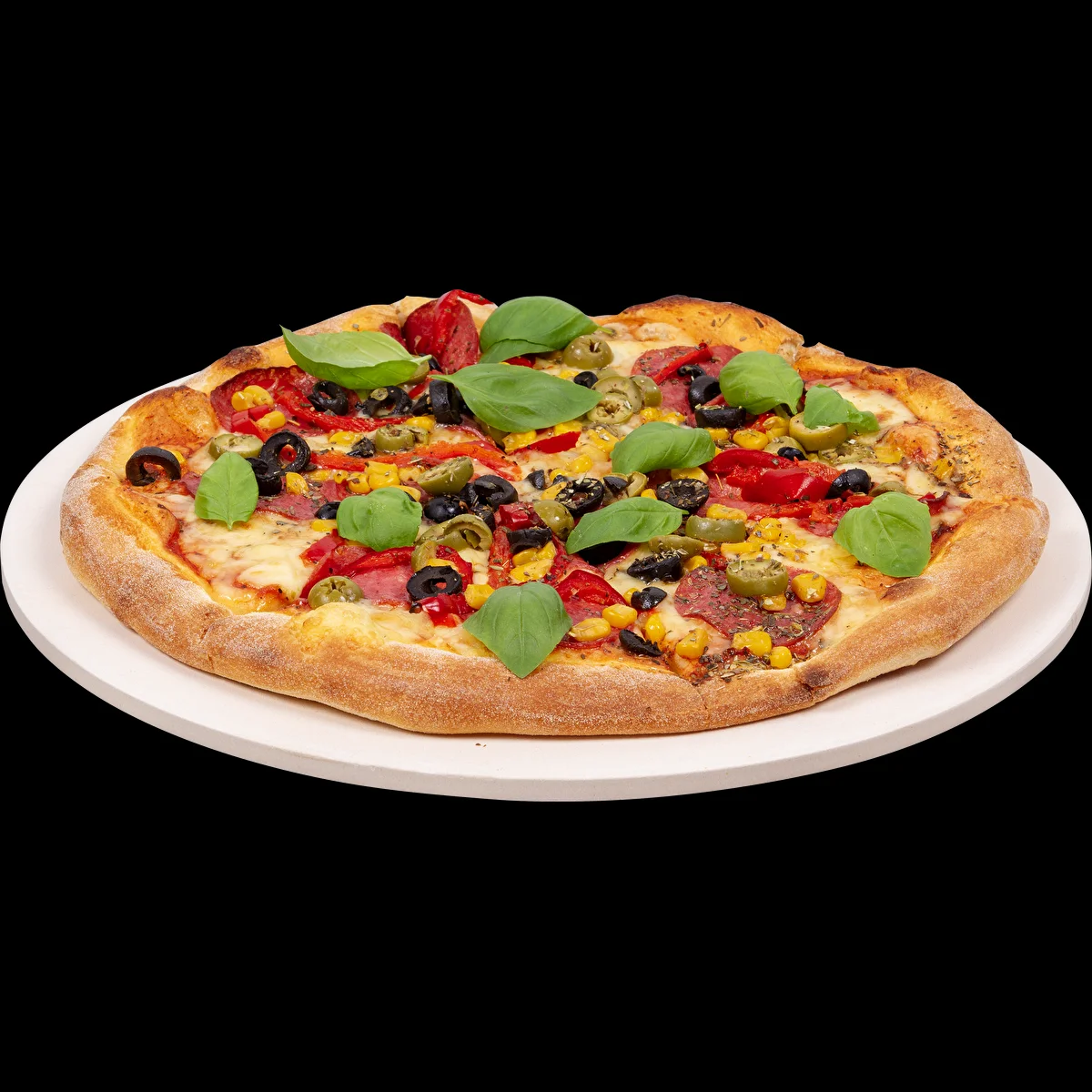 Pietra refrattaria per pizza rotonda in cordierite, diametro 33 cm
