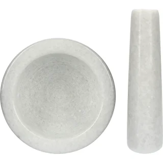 Mortaio da cucina in marmo, bianco, Ø 10 cm – photo 5