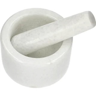 Mortaio da cucina in marmo, bianco, Ø 10 cm – photo 2