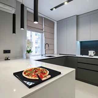 Pietra per pizza in granito rettangolare 37 x 35 cm – photo 13
