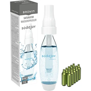 Gasatore per acqua e bevande + 10 cartucce CO2