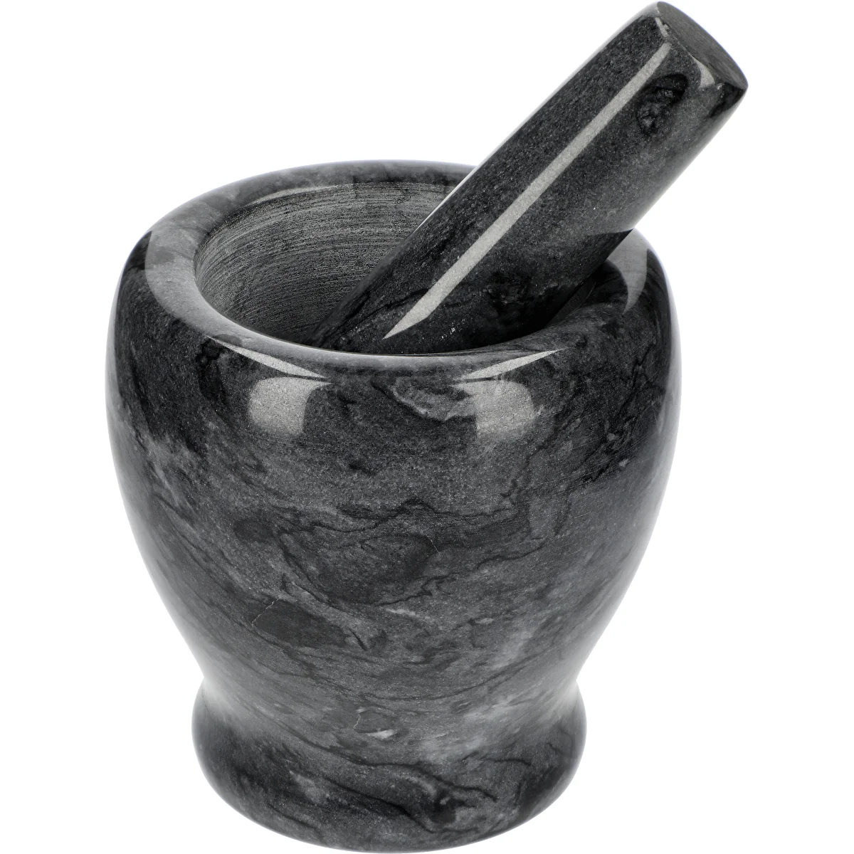 Mortaio da cucina in marmo, nero, Ø 10,5 cm