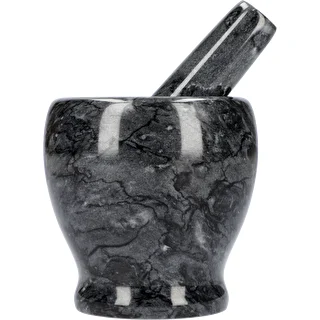 Mortaio da cucina in marmo, nero, Ø 10,5 cm – photo 3