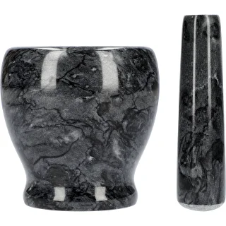 Mortaio da cucina in marmo, nero, Ø 10,5 cm – photo 4