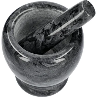 Mortaio da cucina in marmo, nero, Ø 10,5 cm – photo 2