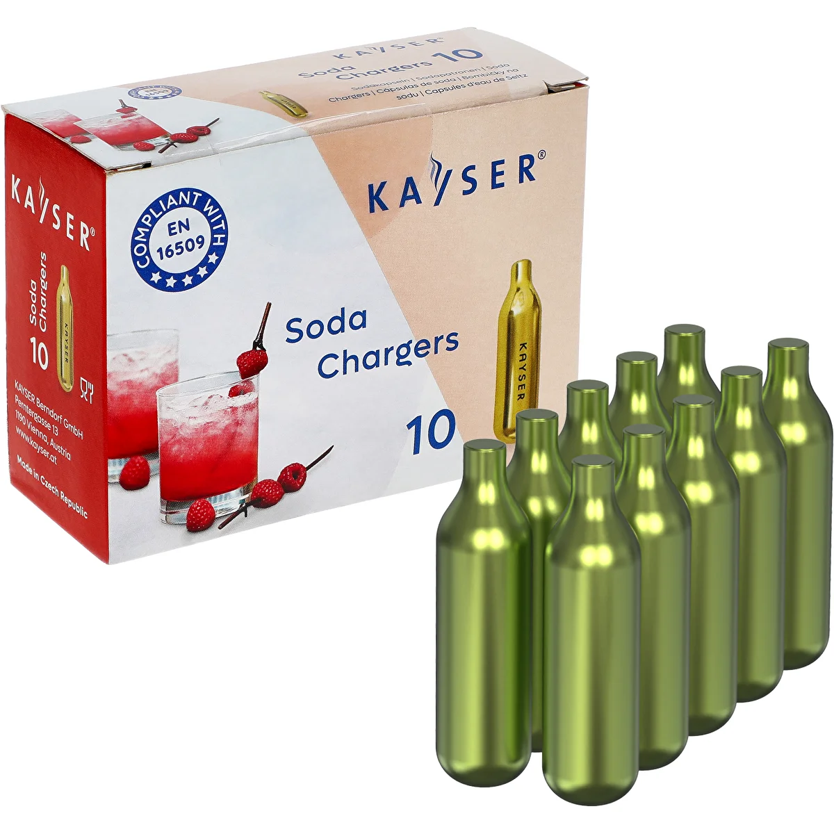 Cartucce per gasatore SodaJoy, Kayser - 10 pezzi