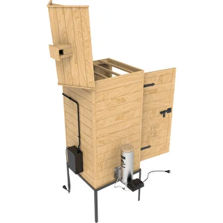 Affumicatore 200 L dragON Larch E21 - in larice, con modulo riscaldante elettrico e centralina di controllo – photo 6