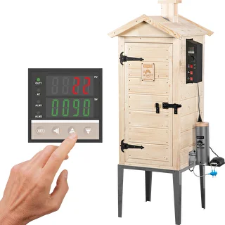 Affumicatoio da giardino in legno 200 L – dragON Wood 100E con modulo di riscaldamento elettrico e centralina di controllo