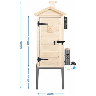 Affumicatoio da giardino in legno 200 L – dragON Wood 100E con modulo di riscaldamento elettrico e centralina di controllo – photo 13