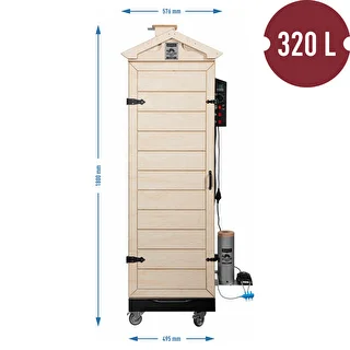 Affumicatore dragON PLYWOOD NATURE – senza telaio, modulare, con controller digitale, 320 L – photo 8