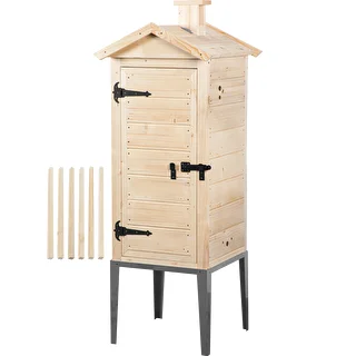 Camera di affumicatura in legno di abete, 200 L, con base in acciaio inox – photo 1