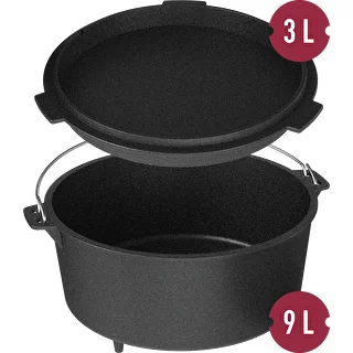 Calderone sospeso in ghisa con coperchio‑padella – photo 8