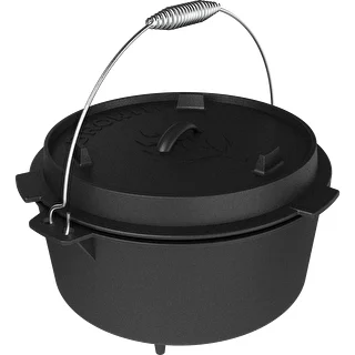 Calderone sospeso in ghisa con coperchio‑padella – photo 2