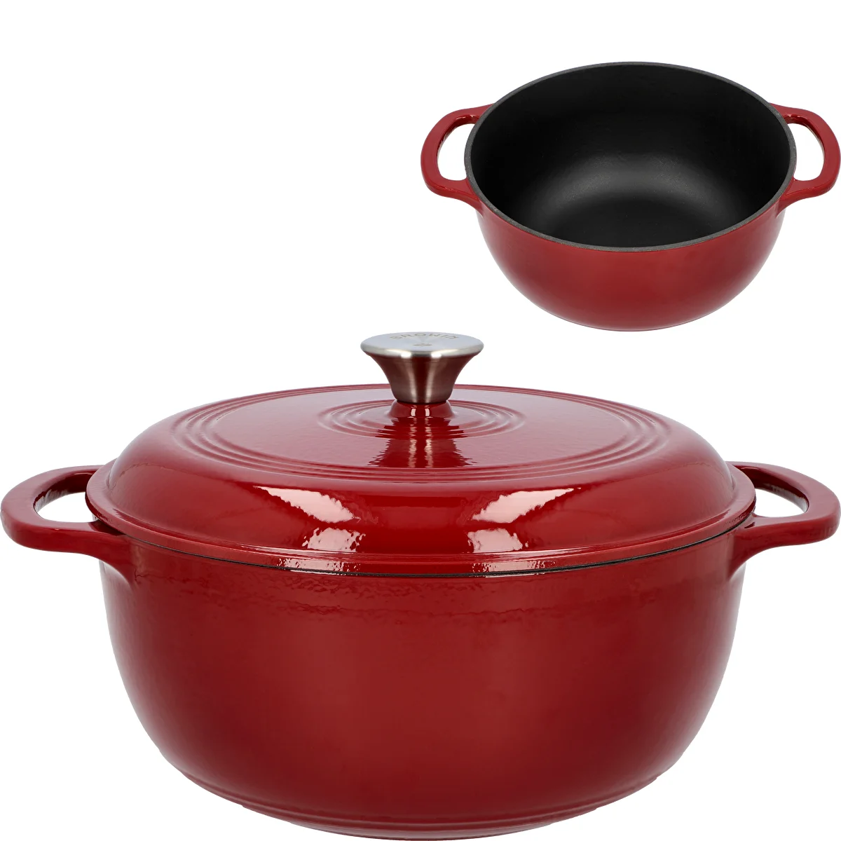 Pentola in ghisa smaltata - bordeaux, 5,8L