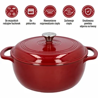 Pentola in ghisa smaltata - bordeaux, 5,8L – photo 5