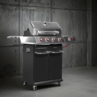 Barbecue a gas dragON BBQ101, 11,7 kW, nero e argento – photo 4