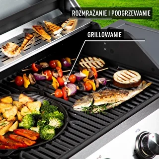 Barbecue a gas dragON BBQ201, 18,8 kW, argento – photo 6
