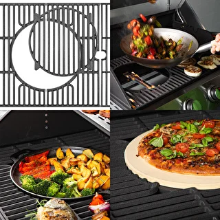 Barbecue a gas dragON BBQ201, 18,8 kW, argento – photo 10