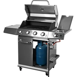 Barbecue a gas dragON BBQ201, 18,8 kW, argento – photo 2