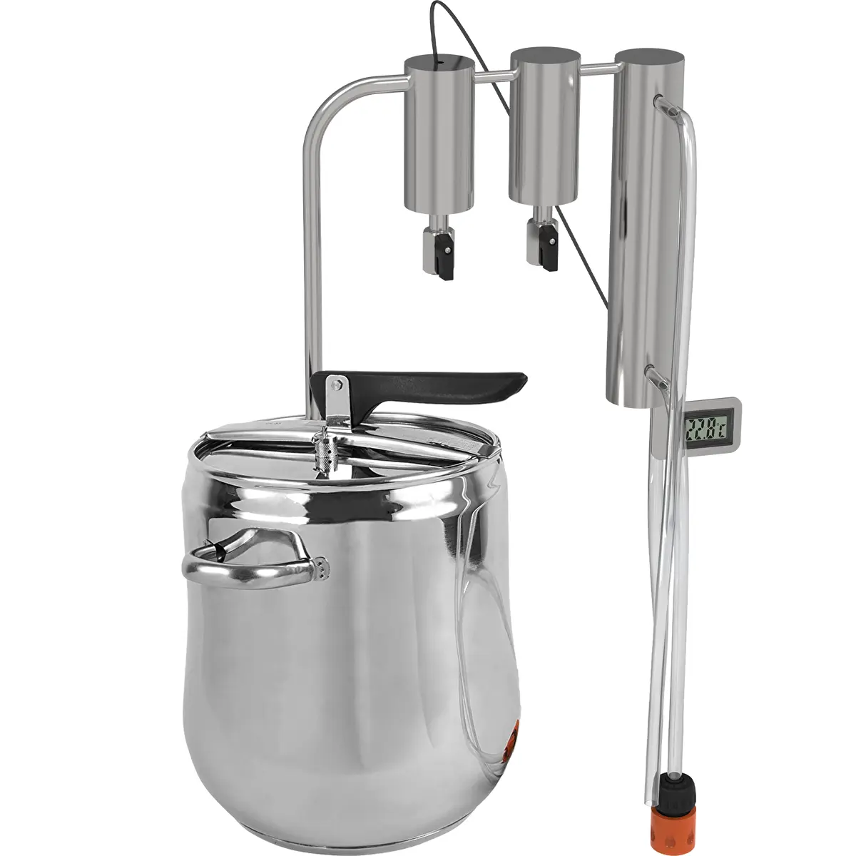 Distillatore e pentola a pressione 2 in 1, 12 L, condensatore e 2 camere di decantazione