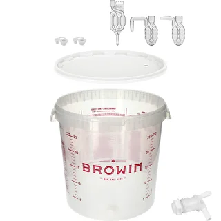 Contenitore di fermentazione 30 L con stampa, rubinetto e 3 gorgogliatori – photo 7