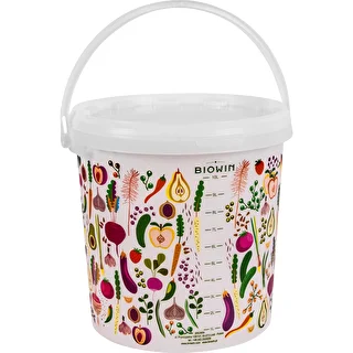Secchio alimentare con coperchio 10 L - stampa verdure