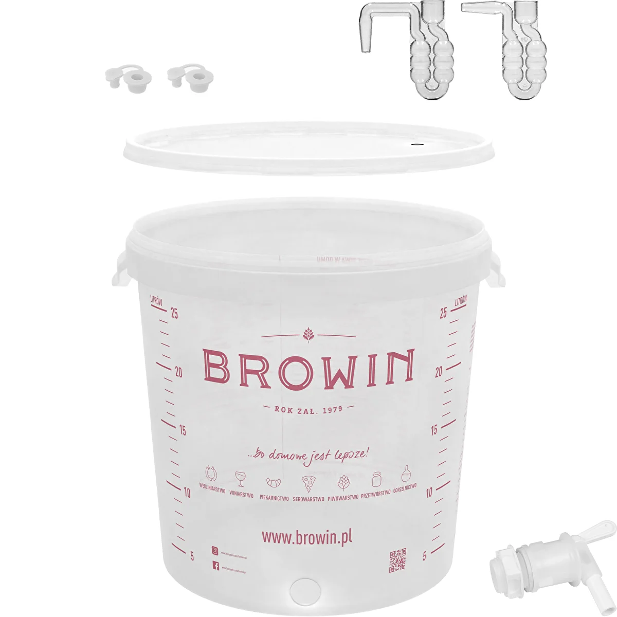 Fermentatore 30 L con coperchio e rubinetto