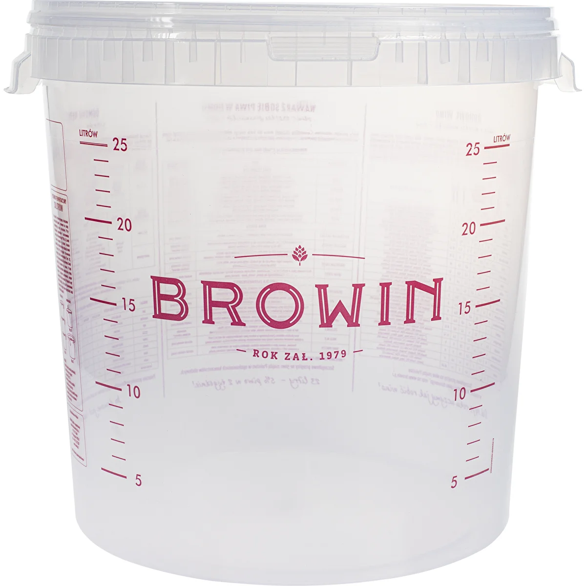 Contenitore di fermentazione 30 L con grafica stampata, con 2 gorgogliatori