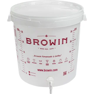 Fermentatore 30 L, bianco con stampa, con rubinetto e 2 gorgogliatori - j.EN – photo 1
