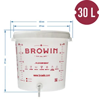 Fermentatore 30 L con coperchio, rubinetto e gorgogliatore (UA) – photo 14