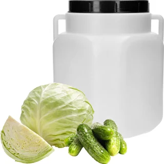 Fusto quadrato da 20 L, bianco, con maniglie, Sterk – photo 3