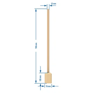 Pestello/pressino per crauti in legno 78 cm – photo 2