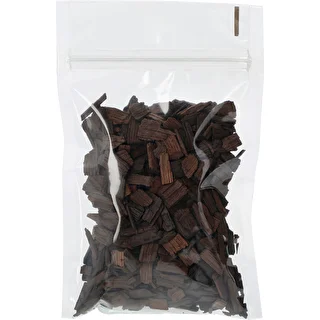 Chips di rovere a tostatura forte per aromatizzare alcolici (whisky, bourbon, brandy, cognac, birra), 50 g