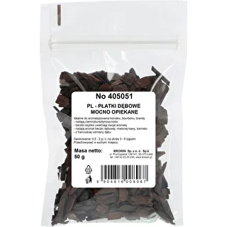 Chips di rovere a tostatura forte per aromatizzare alcolici (whisky, bourbon, brandy, cognac, birra), 50 g – photo 2