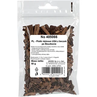 Chips di rovere americano, forte tostatura, da botti ex-bourbon, 50 g – photo 2