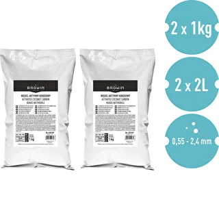Carbone attivo di cocco 1 kg x 2 - confezione – photo 2