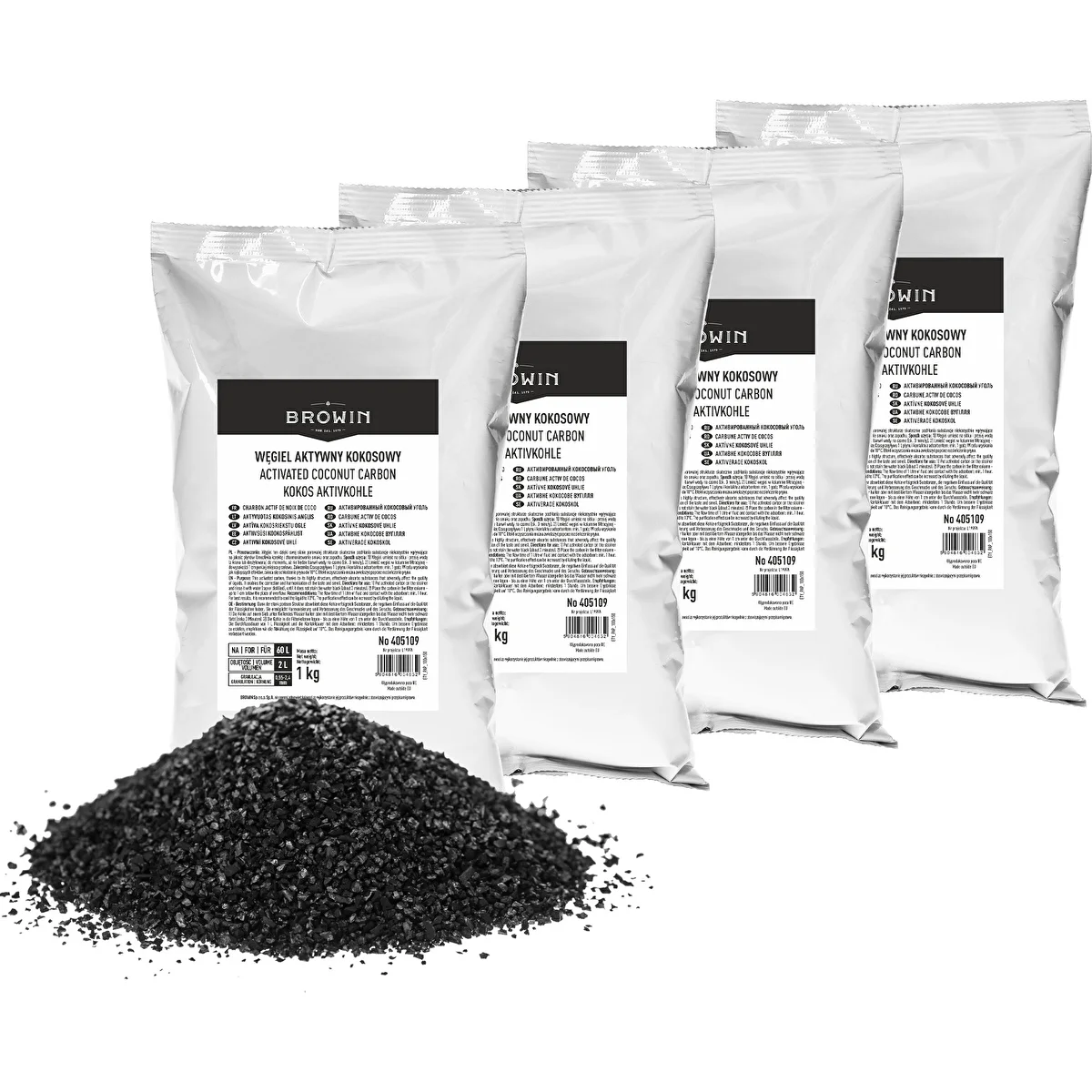 Carbone attivo di cocco 1 kg x 4 - confezione