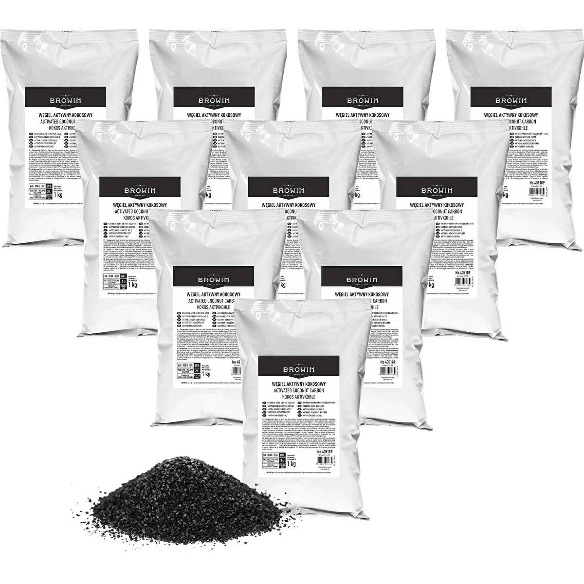 Carbone attivo di cocco 1 kg x 10 - kit