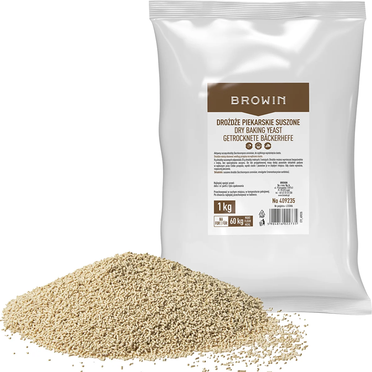 Lievito di birra secco per panificazione, 1 kg