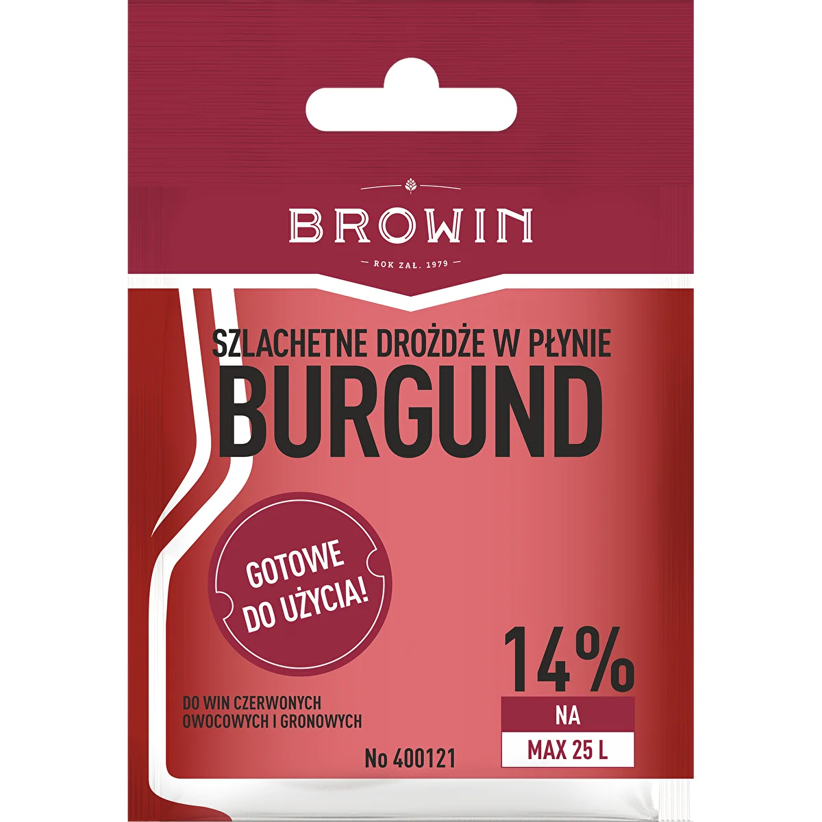Lievito enologico Burgund senza starter, 20 ml