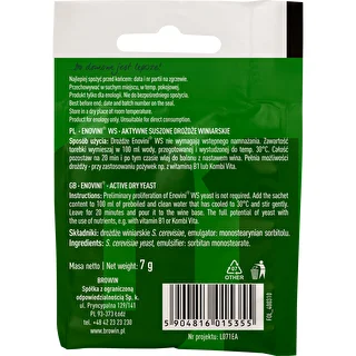 Lievito enologico Enovini® WS, 7 g – photo 2